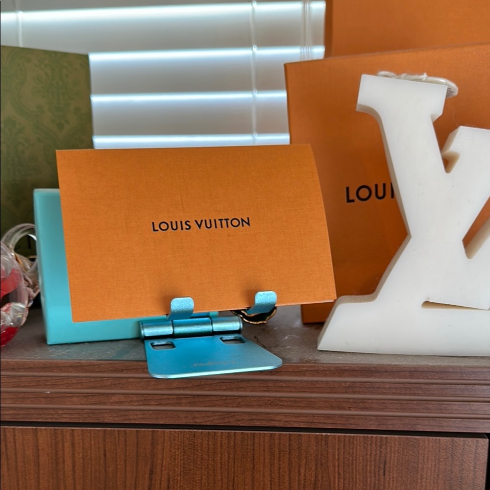Louis Vuitton Orange and Blue Display Stand